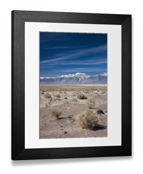 Framed Print : USA, California, Eastern Sierra Nevada Area, Owens Valley, Keeler, mountain landscape