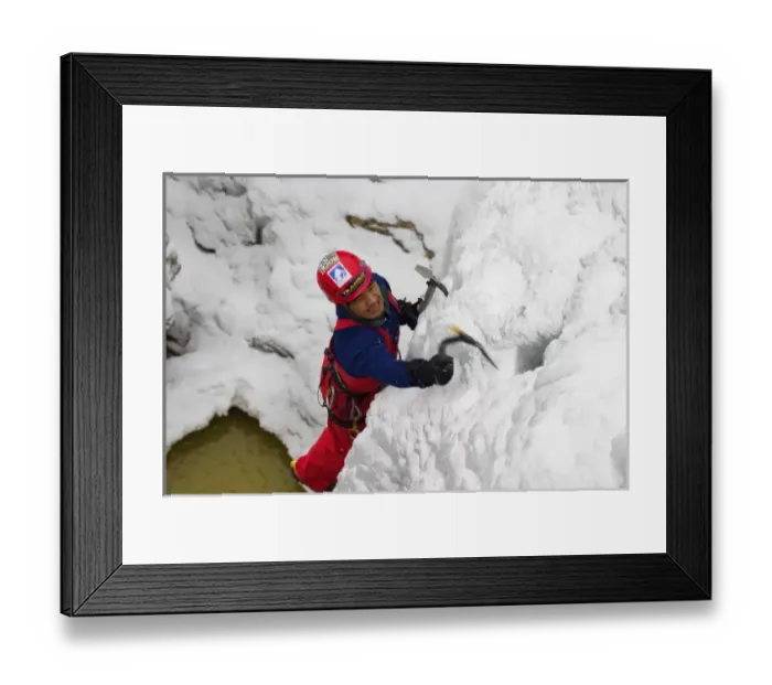 Framed Print : Ice climbing, Ouray, Colorado, USA (MR) Framed Print : Ice climbing, Ouray, Colorado, USA (MR)