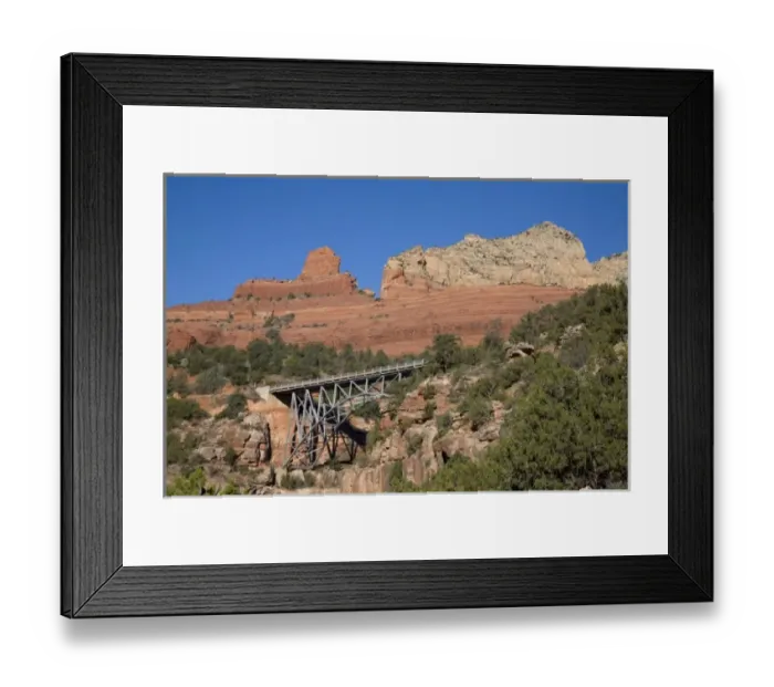 Framed Print : AZ, Arizona, Sedona, Red Rock Country, Midgely Bridge on highway 89A, spans Wilson Canyon Framed Print : AZ, Arizona, Sedona, Red Rock Country, Midgely Bridge on highway 89A, spans Wilson Canyon