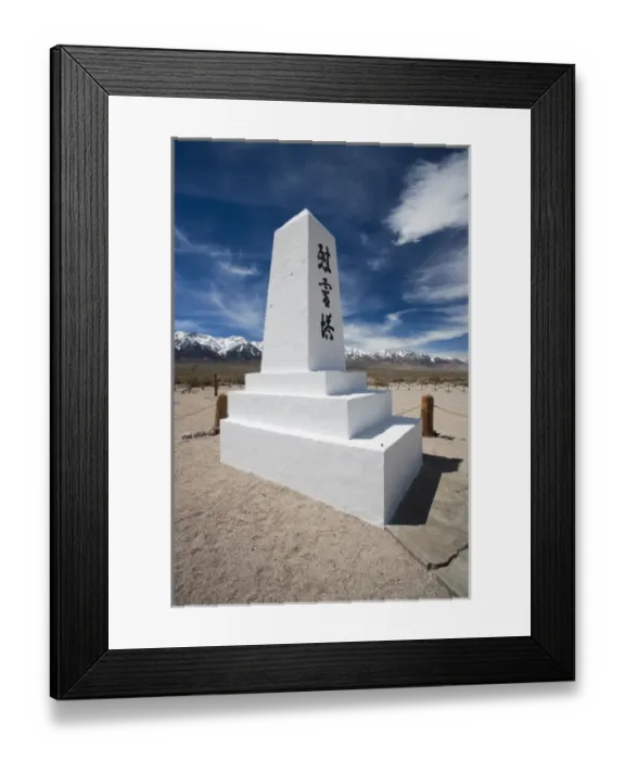 Framed Print : USA, California, Eastern Sierra Nevada Area, Independence, Manzanar National Historic Site