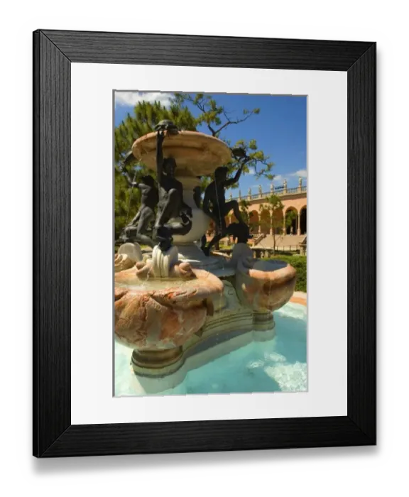 Framed Print : Ringling Museum Courtyard Fountain Framed Print : Ringling Museum Courtyard Fountain