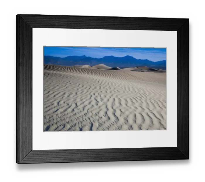 Framed Print : USA, California, Death Valley National Park, Mesquite Flat Sand Dunes, dawn