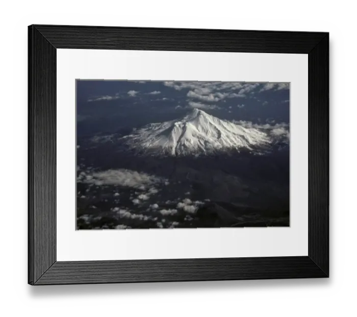 Framed Print : USA, California. Aerial view of Mt. Shasta Framed Print : USA, California. Aerial view of Mt. Shasta