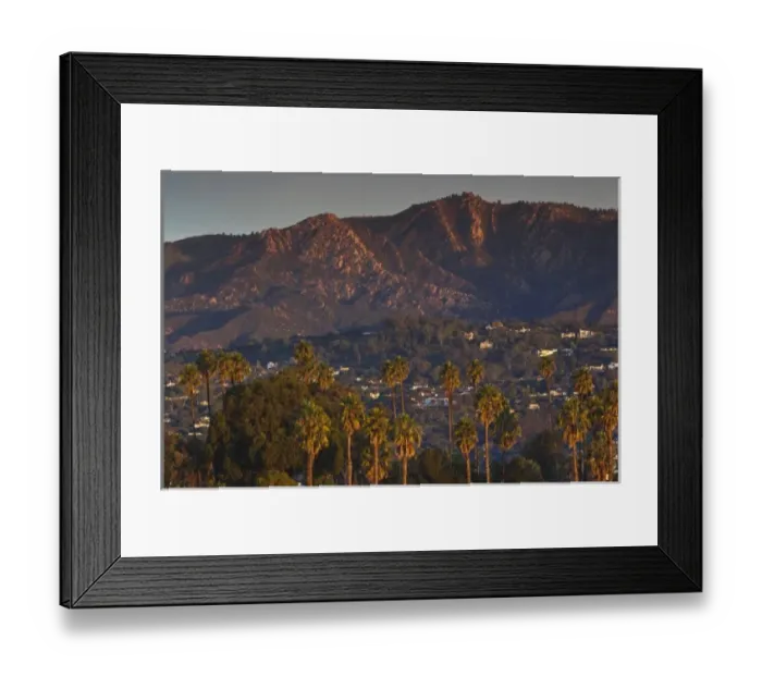 Framed Print : USA, California, Southern California, Santa Barbara, hillside, dawn