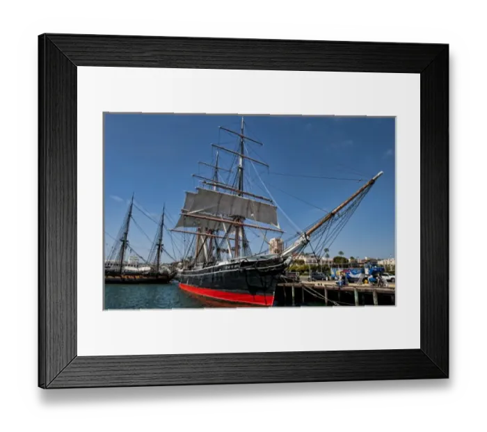 Framed Print : Star of India historic ship at dock in San Diego Bay, California Framed Print : Star of India historic ship at dock in San Diego Bay, California