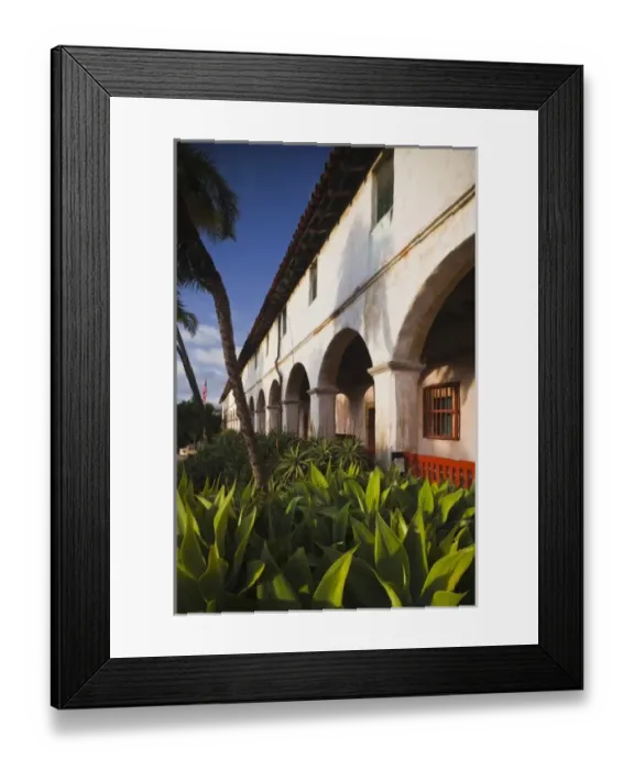 Framed Print : USA, California, Southern California, Santa Barbara, Mission Santa Barbara, dawn Framed Print : USA, California, Southern California, Santa Barbara, Mission Santa Barbara, dawn