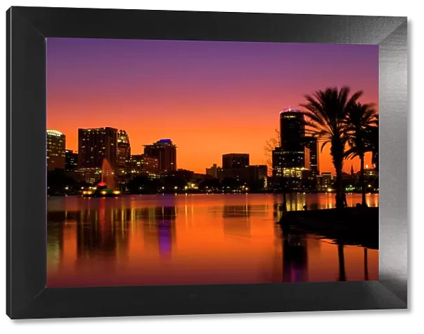 Orlando, Florida skyline, at night, USA