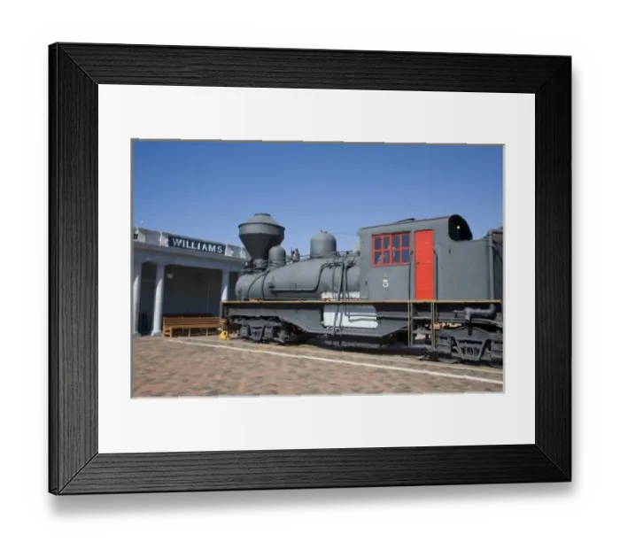 Framed Print : AZ, Arizona, Williams, home of the Grand Canyon Railway, vintage steam locomotive Framed Print : AZ, Arizona, Williams, home of the Grand Canyon Railway, vintage steam locomotive