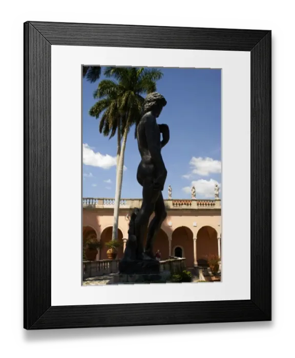 Framed Print : Ringling Museum Courtyard Statuary, David Framed Print : Ringling Museum Courtyard Statuary, David