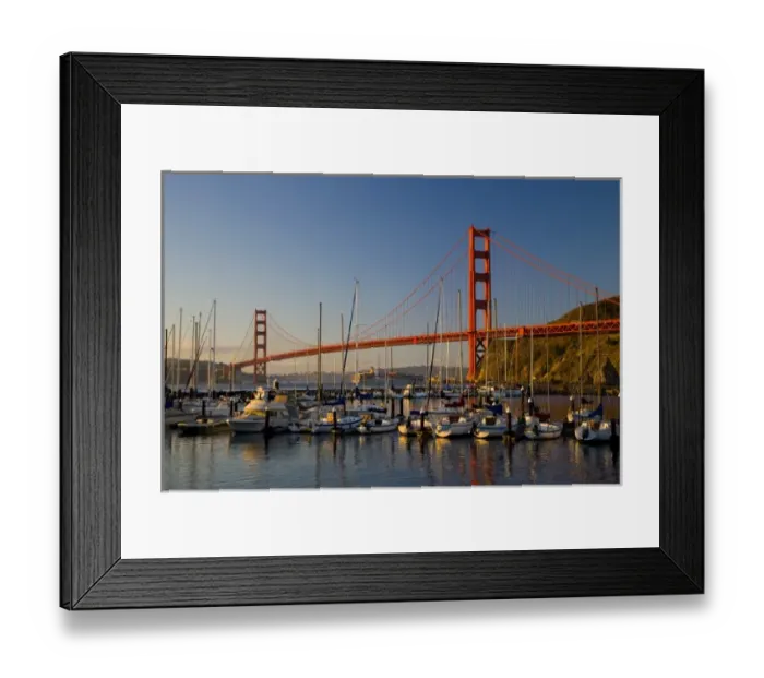 Framed Print : Golden Gate Bridge and San Francisco California from Horseshoe Cove and Presidio Framed Print : Golden Gate Bridge and San Francisco California from Horseshoe Cove and Presidio