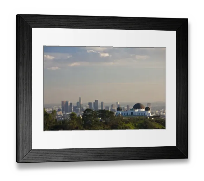 Framed Print : USA, California, Los Angeles. Griffith Park Observatory and downtown Framed Print : USA, California, Los Angeles. Griffith Park Observatory and downtown