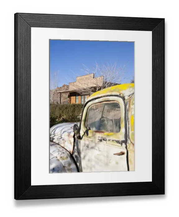 Framed Print : USA, Arizona, Hackberry. Rt. 66 Town, Old Rt 66 Visitor Center, old pickup truck Framed Print : USA, Arizona, Hackberry. Rt. 66 Town, Old Rt 66 Visitor Center, old pickup truck