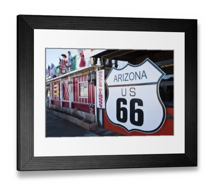 Framed Print : USA, Arizona, Seligman. Rt. 66 Town, Rt. 66 Signs Framed Print : USA, Arizona, Seligman. Rt. 66 Town, Rt. 66 Signs