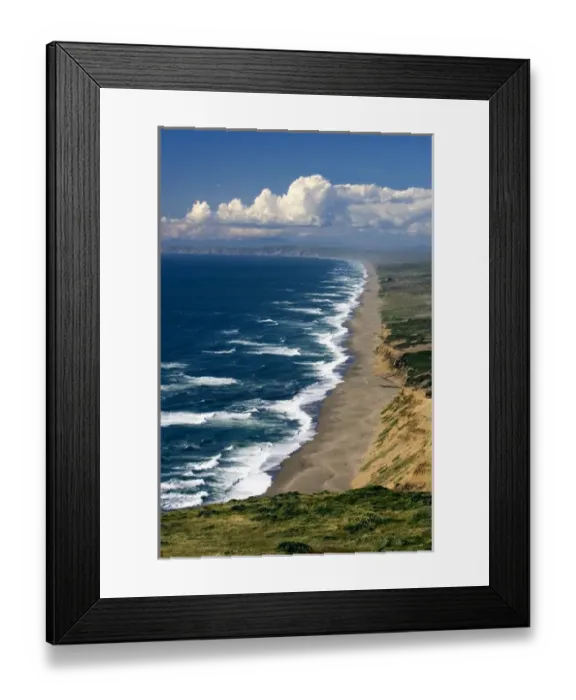Framed Print : Infinite view of the coastline at Point Reyes National Sea Shore