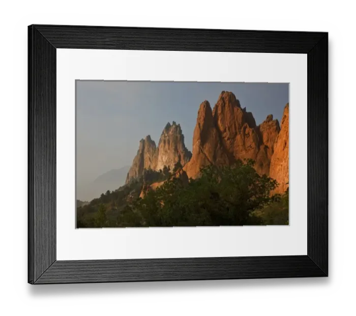Framed Print : USA, Colorado, Colorado Springs. Sunrise close-up of sandstone peaks in Garden of the Gods Park Framed Print : USA, Colorado, Colorado Springs. Sunrise close-up of sandstone peaks in Garden of the Gods Park