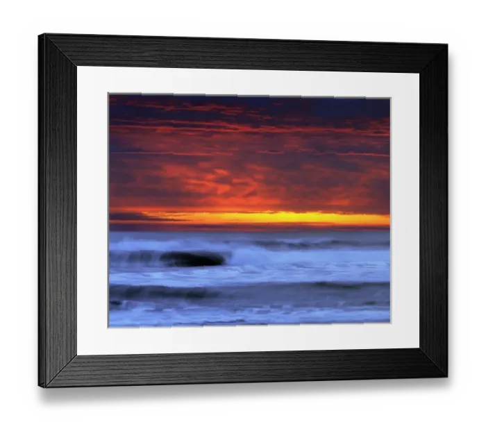 Framed Print : USA, California, Del Norte Co. Dramatic clouds and breaking waves end the day Framed Print : USA, California, Del Norte Co. Dramatic clouds and breaking waves end the day
