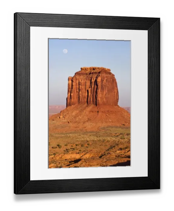 Framed Print : USA, AZ, Navajo Reservation, Full Moon Rising Over Merrick Butte in Monument ValleyTribal Framed Print : USA, AZ, Navajo Reservation, Full Moon Rising Over Merrick Butte in Monument ValleyTribal