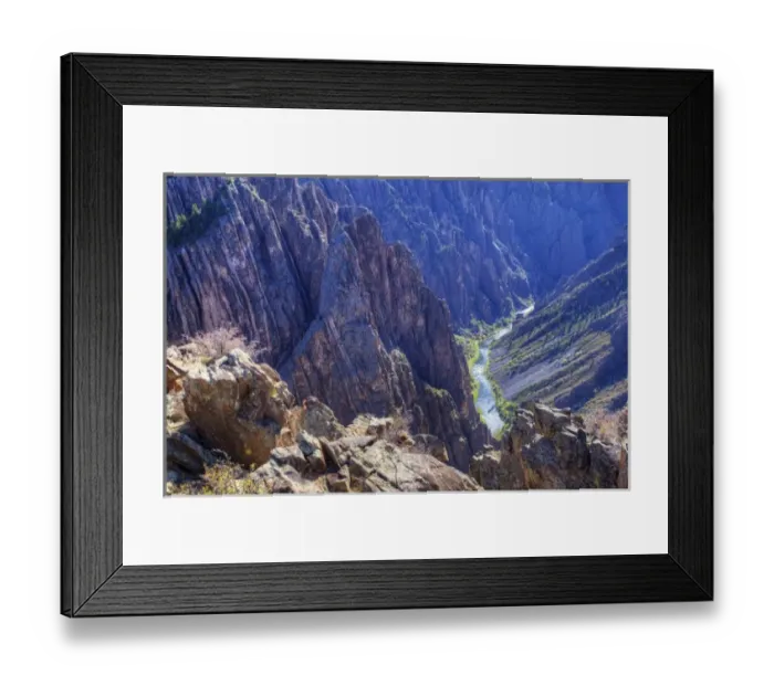 Framed Print : USA, Colorado, Black Canyon of the Gunnison National Park, view from Pulpit Rock Overlook