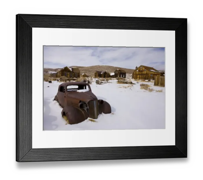 Framed Print : North America, USA, California, Bodie Ghost Town. 1930s Buick Framed Print : North America, USA, California, Bodie Ghost Town. 1930s Buick