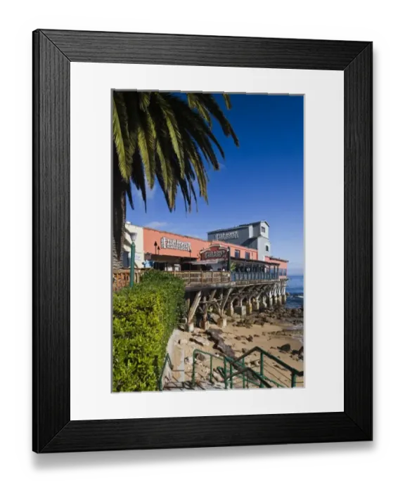 Framed Print : USA, California, Central Coast, Monterey, Cannery Row area, morning Framed Print : USA, California, Central Coast, Monterey, Cannery Row area, morning