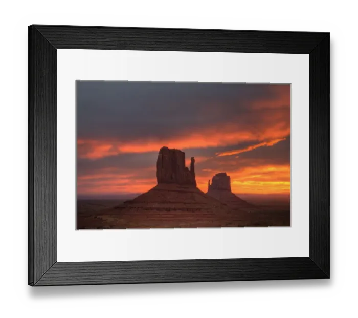 Framed Print : AZ, Monument Valley, The Mittens, at sunrise. (Not avaliable for 2014 calendars) Framed Print : AZ, Monument Valley, The Mittens, at sunrise. (Not avaliable for 2014 calendars)