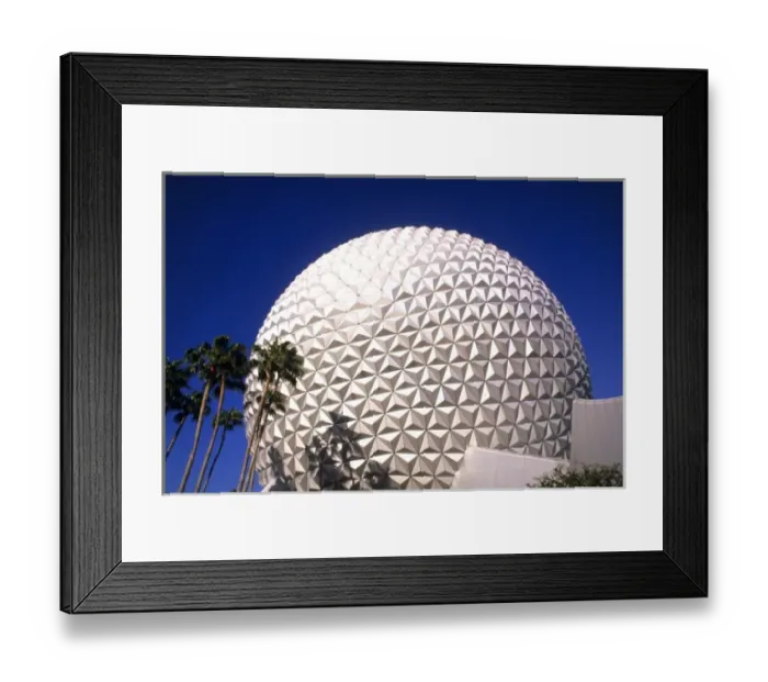 Framed Print : Close up of globe ball in Epcot Center of Walt Disney World in Orlando, Florida Framed Print : Close up of globe ball in Epcot Center of Walt Disney World in Orlando, Florida