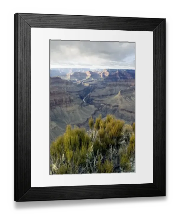 Framed Print : USA, Arizona, Grand Canyon National Park. Grand Canyon in winter, as seen from Pima Point at sunset Framed Print : USA, Arizona, Grand Canyon National Park. Grand Canyon in winter, as seen from Pima Point at sunset