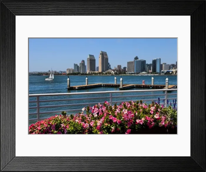 Framed Print : San Diego, California. Skyline from Coronado Island