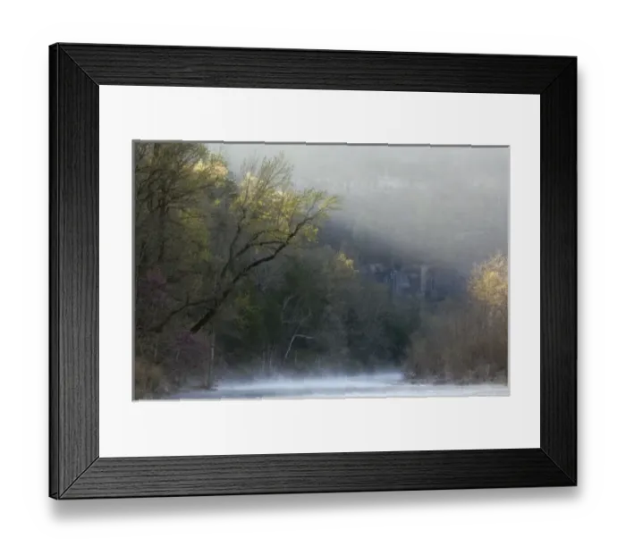 Framed Print : Sunrise through fog on the Buffalo River, Steel Creek access, Buffalo National River Framed Print : Sunrise through fog on the Buffalo River, Steel Creek access, Buffalo National River