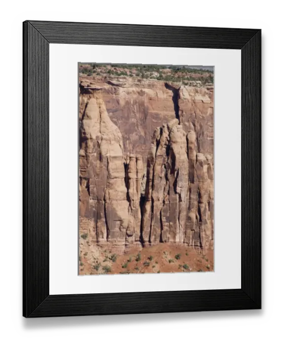 Framed Print : Colorado, Grand Junction, Colorado National Monument. Rim Rock Drive, typical red Framed Print : Colorado, Grand Junction, Colorado National Monument. Rim Rock Drive, typical red