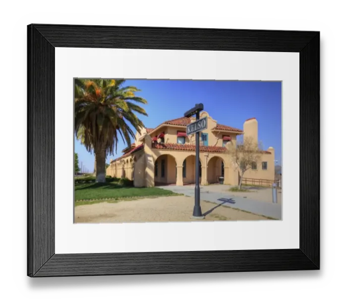 Framed Print : CA, Mojave National Preserve, Kelso Depot Visitor Center, railroad stop built in 1924 Framed Print : CA, Mojave National Preserve, Kelso Depot Visitor Center, railroad stop built in 1924