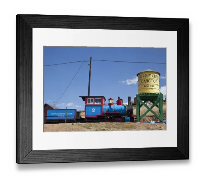 Framed Print : USA, Colorado, Cripple Creek, Cripple Creek & Victor Narrow Gauge Railroad Framed Print : USA, Colorado, Cripple Creek, Cripple Creek & Victor Narrow Gauge Railroad