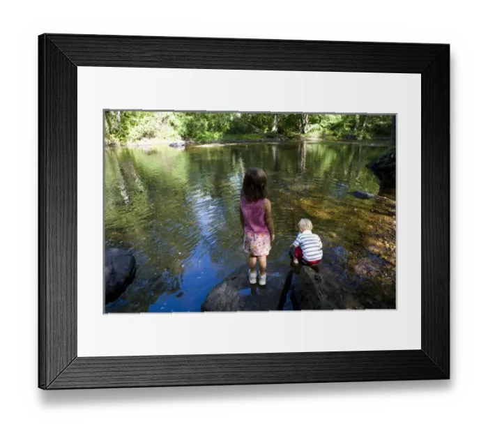 Framed Print : Young siblings play in the Eightmile River in Lyme, Connecticut. The Nature Conservancy s Framed Print : Young siblings play in the Eightmile River in Lyme, Connecticut. The Nature Conservancy s