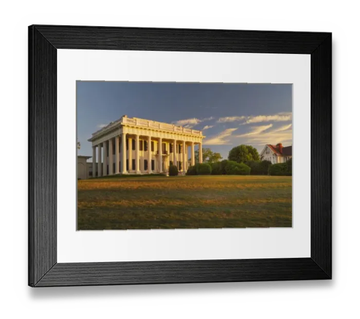 Framed Print : Historic Woodruff House, Coleman Hill at sunrise, Macon, Georgia