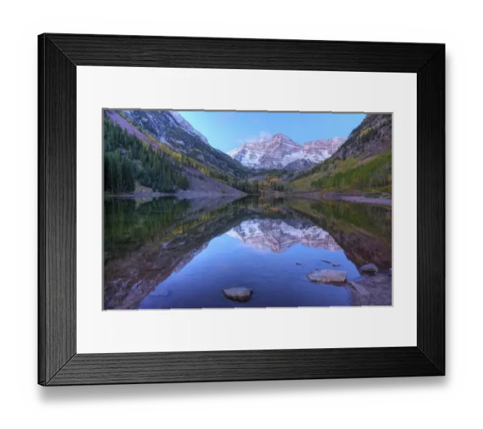 Framed Print : USA, Colorado, Maroon Bells-Snowmass Wilderness, Maroon Bells from Maroon Lake Framed Print : USA, Colorado, Maroon Bells-Snowmass Wilderness, Maroon Bells from Maroon Lake