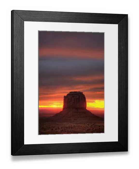 Framed Print : AZ, Monument Valley, Merrick Butte, at sunrise