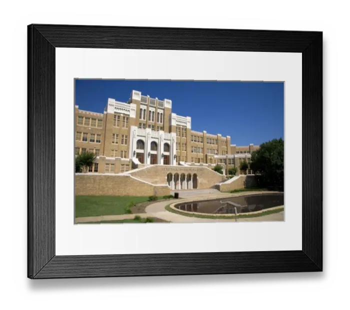 Framed Print : Little Rock Central High School the place where integration of the races began in the south Framed Print : Little Rock Central High School the place where integration of the races began in the south