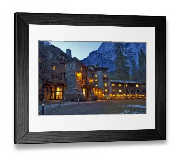 Framed Print : Historic Ahwahnee Lodge in Yosemite National Park, California, USA