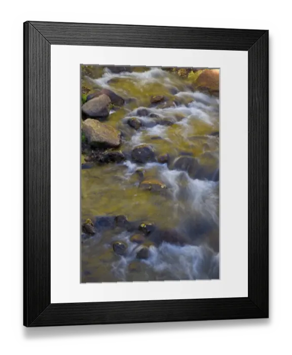 Framed Print : Stream in Fall with the colors reflected in the moving waters, Alabama Hills California Framed Print : Stream in Fall with the colors reflected in the moving waters, Alabama Hills California