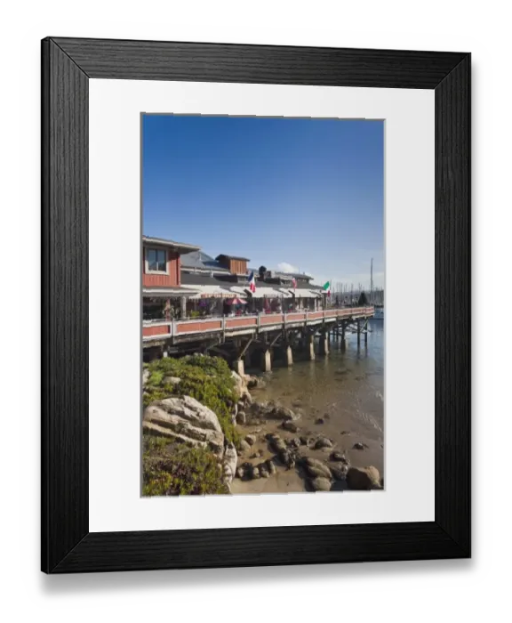 Framed Print : USA, California, Central Coast, Monterey, Fishermans Wharf, morning