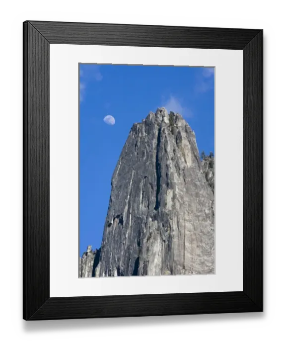 Framed Print : The moon rises and shines through the clouds above Cathedral Rock - Yosemite National Park Framed Print : The moon rises and shines through the clouds above Cathedral Rock - Yosemite National Park
