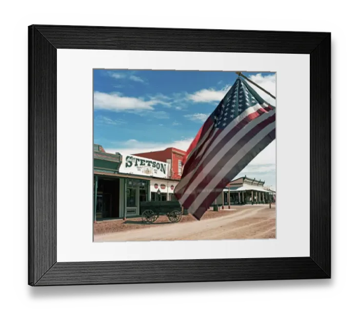 Framed Print : USA, Arizona, Tombstone. Allen Street, where most of the historic buildings of the town Framed Print : USA, Arizona, Tombstone. Allen Street, where most of the historic buildings of the town