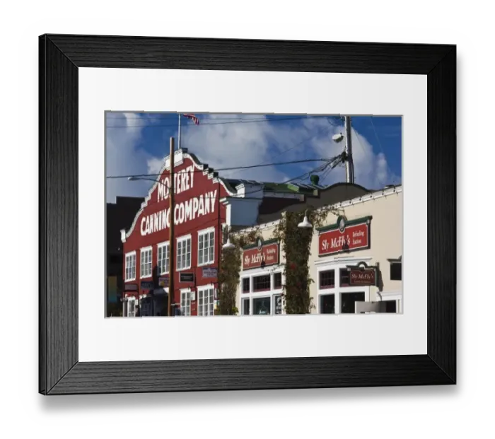 Framed Print : USA, California, Central Coast, Monterey, Cannery Row area, morning