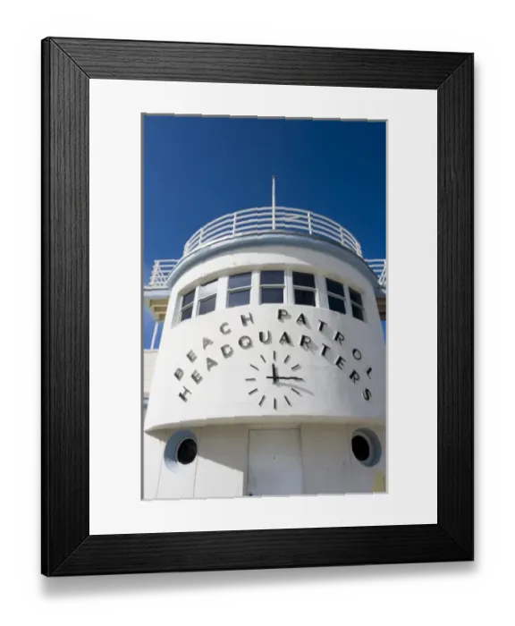 Framed Print : USA, Florida, Miami Beach: South Beach, Art Deco Beach Patrol Headquarters Framed Print : USA, Florida, Miami Beach: South Beach, Art Deco Beach Patrol Headquarters