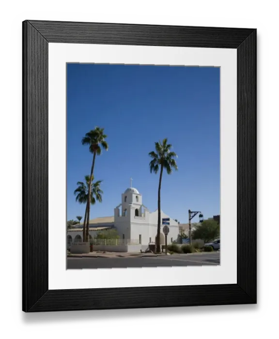 Framed Print : AZ, Arizona, Scottsdale, Old Town Scottsdale, Old Adobe Mission Framed Print : AZ, Arizona, Scottsdale, Old Town Scottsdale, Old Adobe Mission