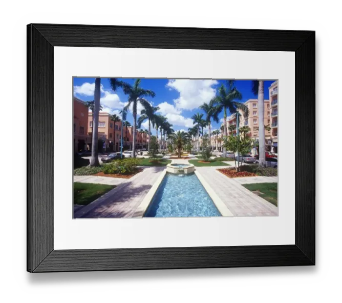 Framed Print : Downtown Mizner Park, Boca Raton, Florida, USA Framed Print : Downtown Mizner Park, Boca Raton, Florida, USA