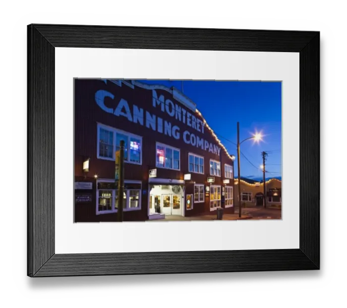 Framed Print : USA, California, Central Coast, Monterey, Cannery Row area, dawn Framed Print : USA, California, Central Coast, Monterey, Cannery Row area, dawn