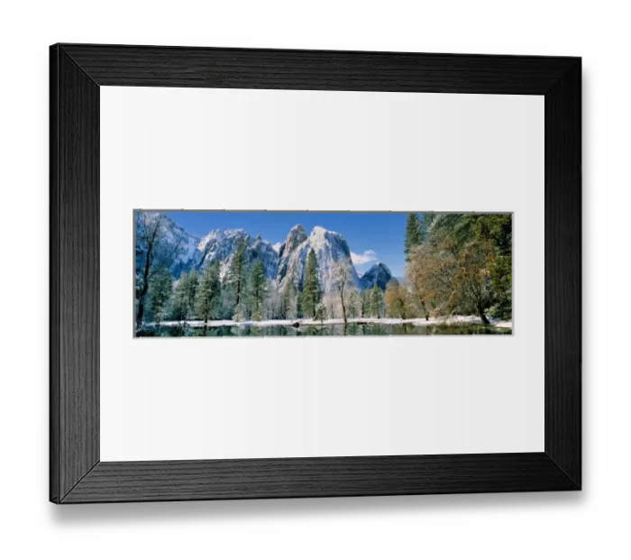 Framed Print : USA, California, Yosemite NP. The valley floor is dusted with snow in California s Framed Print : USA, California, Yosemite NP. The valley floor is dusted with snow in California s