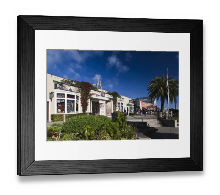 Framed Print : USA, California, Central Coast, Monterey, Cannery Row area, morning