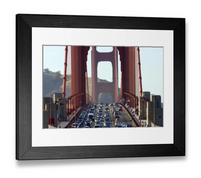 Framed Print : View of the Golden Gate Bridge and the Marin Headlands from San Francisco